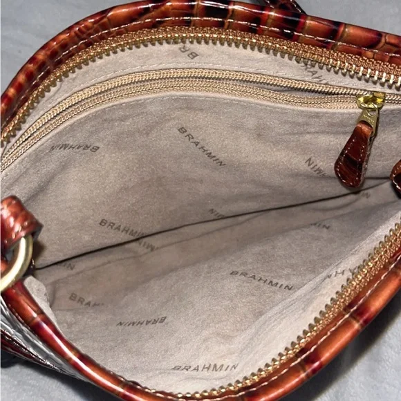 Brahmin Tri-Color Croc-Embossed Shoulder Bag - Picture 3 of 5